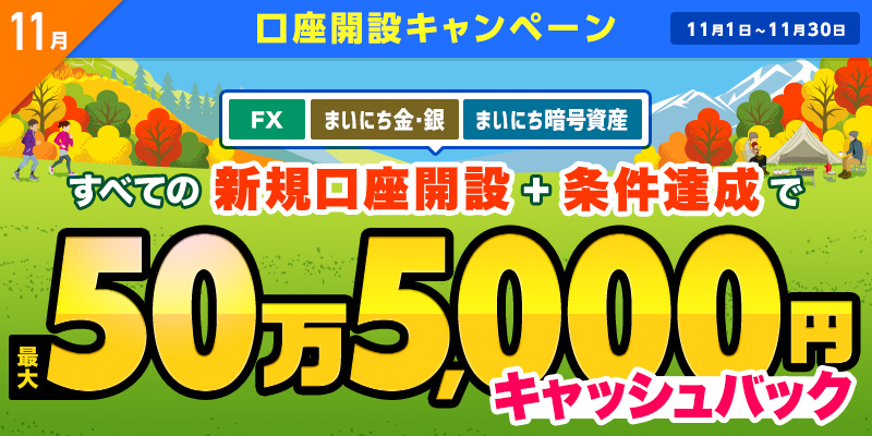 3口座で最大505,000円キャッシュバック!マネパの新規口座開設キャンペーン