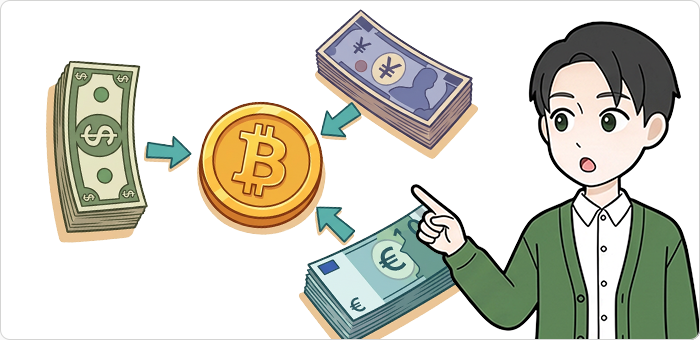 法定通貨が暗号資産に流れ込んでいる