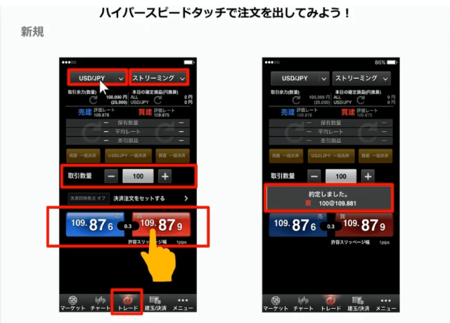 HyperSpeed Touchでかんたん取引